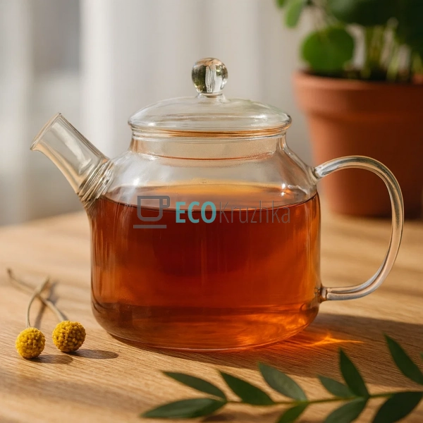 Заварник скляний з скляною кришкою 1000 мл Прозорий Arde ... Заварник скляний з скляною кришкою 1000 мл Прозорий Arde ...