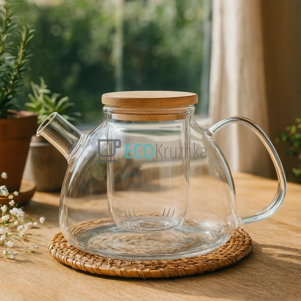 Заварник з скляним ситом 1000 мл, боросилікатне скло Ard ... Заварник з скляним ситом 1000 мл, боросилікатне скло Ard ...