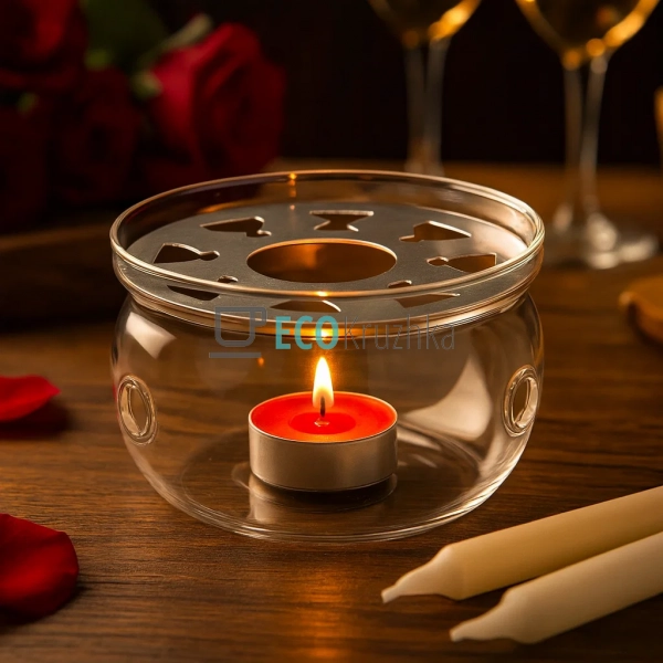 Підставка для заварника зі свічкою, 12,5 х 6,4 см, борос ... Підставка для заварника зі свічкою, 12,5 х 6,4 см, борос ...