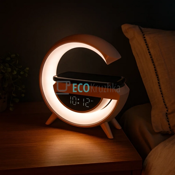 LED‑лампа 4 в 1: світильник, колонка, будильник, зарядка ... LED‑лампа 4 в 1: світильник, колонка, будильник, зарядка ...