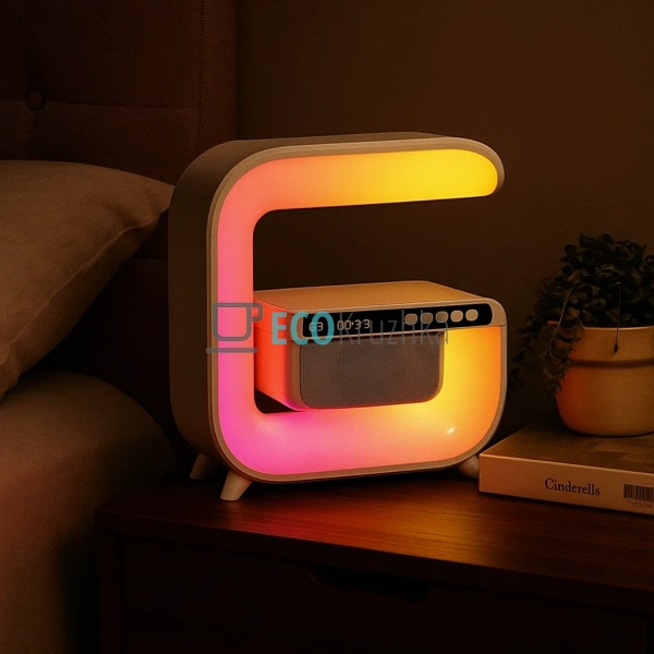 НІчник 4 в 1: LED‑світильник, колонка, будильник, зарядк ... НІчник 4 в 1: LED‑світильник, колонка, будильник, зарядк ...