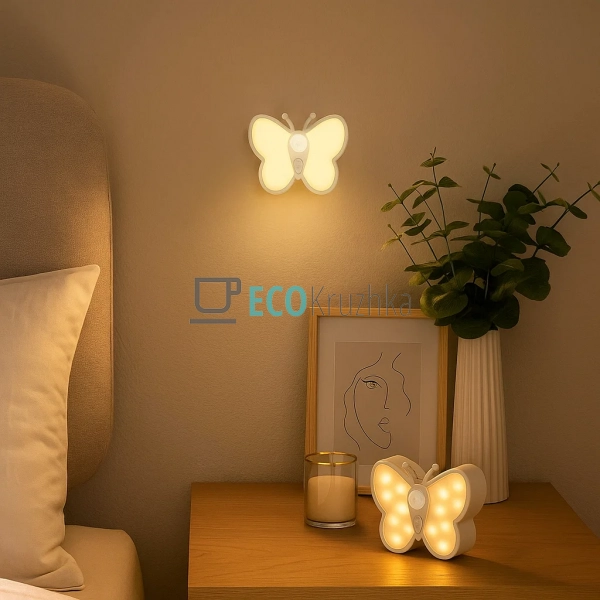 Світильник‑нічник “Метелик” з датчиком руху (JU-3118) Світильник‑нічник “Метелик” з датчиком руху (JU-3118)