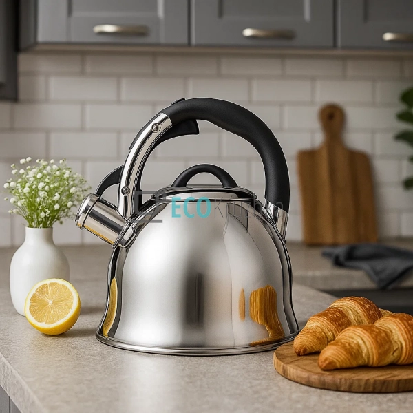 Чайник 3 л з нержавіючої сталі зі свистком і нейлонової ... Чайник 3 л з нержавіючої сталі зі свистком і нейлонової ...