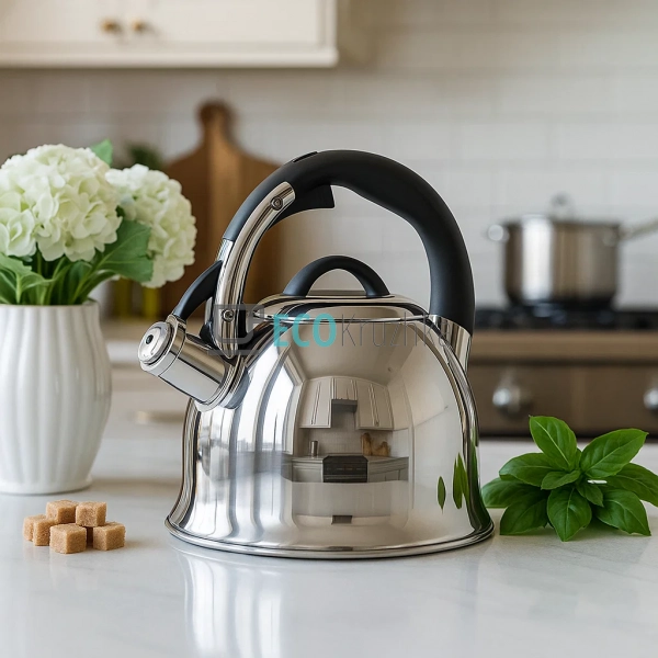 Чайник 3 л з нержавіючої сталі зі свистком і нейлонової ... Чайник 3 л з нержавіючої сталі зі свистком і нейлонової ...