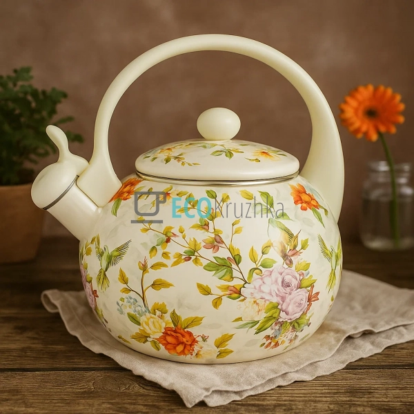 Чайник Емальований 2.2л із свистком Edenberg EB-1745-4