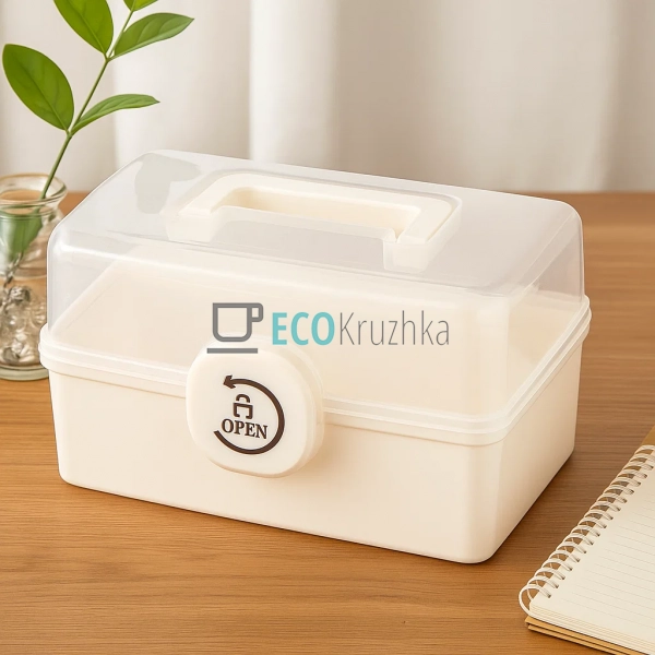 Пластиковий органайзер‑аптечка для ліків 28×15×14 см (JU ... Пластиковий органайзер‑аптечка для ліків 28×15×14 см (JU ...