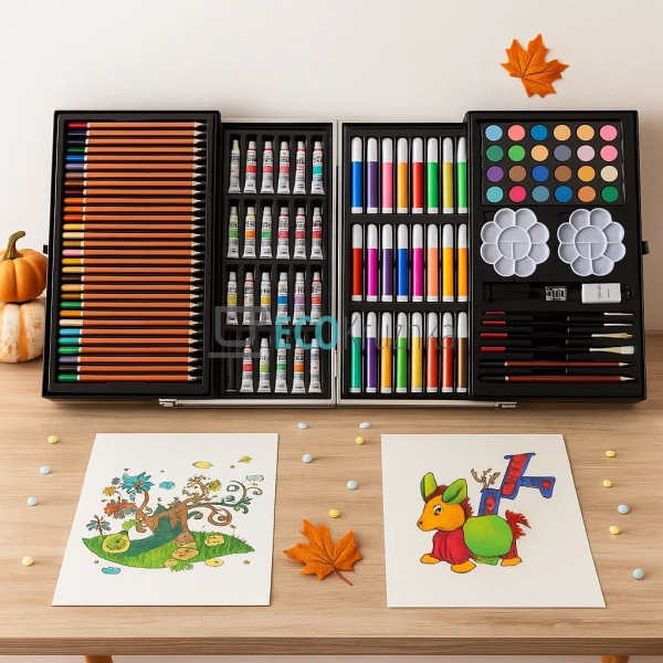 Набір для малювання і творчості 145 предметів в металеві ...