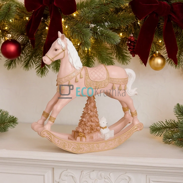 Декоративна фігурка «Конячка‑гойдалка» рожево‑золота 18 ... Декоративна фігурка «Конячка‑гойдалка» рожево‑золота 18 ...