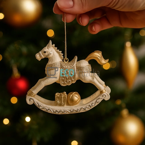 Декоративна підвісна фігурка «Конячка‑гойдалка» 8,5 см к ...