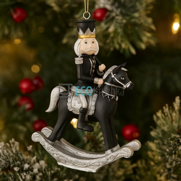 Декоративна підвіска «Лускунчик на коні» 9,5 см (707-071 ...