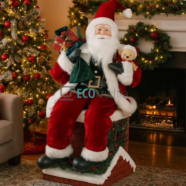 Декоративна LED Фігура Санта 100 см червоний (845-275)