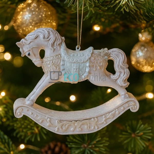Декоративна фігурка‑підвіска «Конячка» сірий 11,5 см (K0 ...