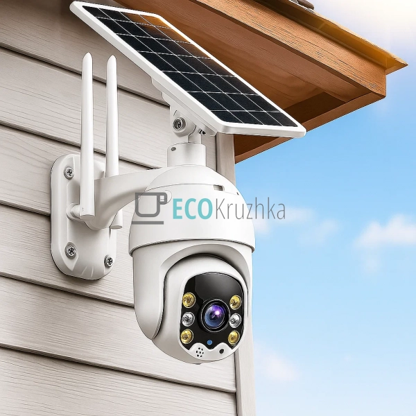 Вулична WiFi IP‑камера V380 3 Мп з сонячною батареєю (JU ...