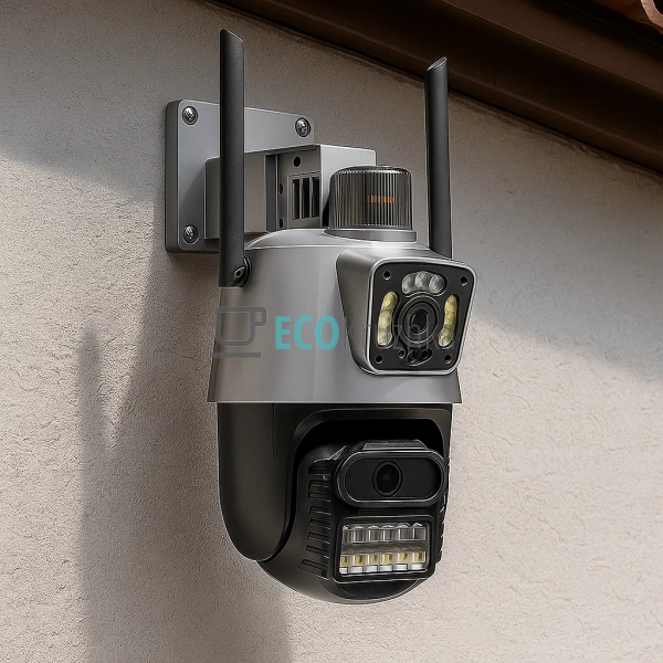 Вулична поворотна WiFi IP‑камера V380‑V21 8 МП з сиреною ...