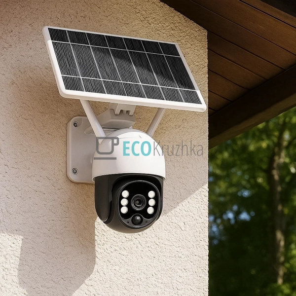 Вулична поворотна WiFi камера з сонячною батареєю 4G V38 ...