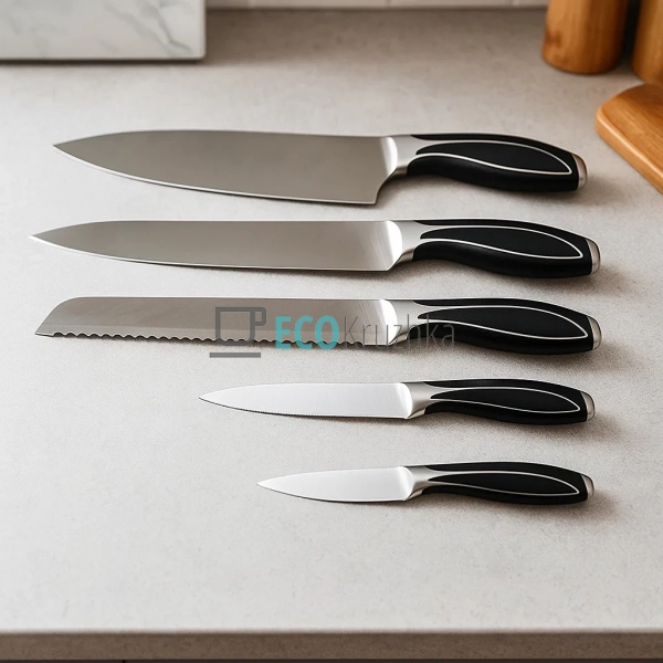 Набір ножів із деревяною підставкою 6 предметів Maestro  ...