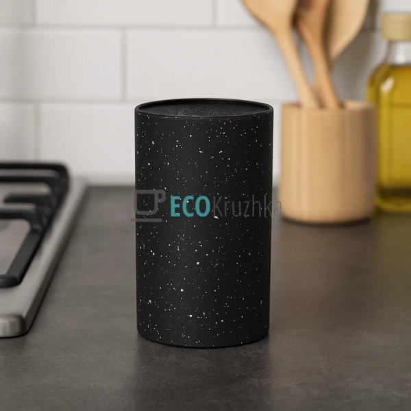 Підставка для ножів кругла 18 х 11 см з наповнювачем Чор ... Підставка для ножів кругла 18 х 11 см з наповнювачем Чор ...