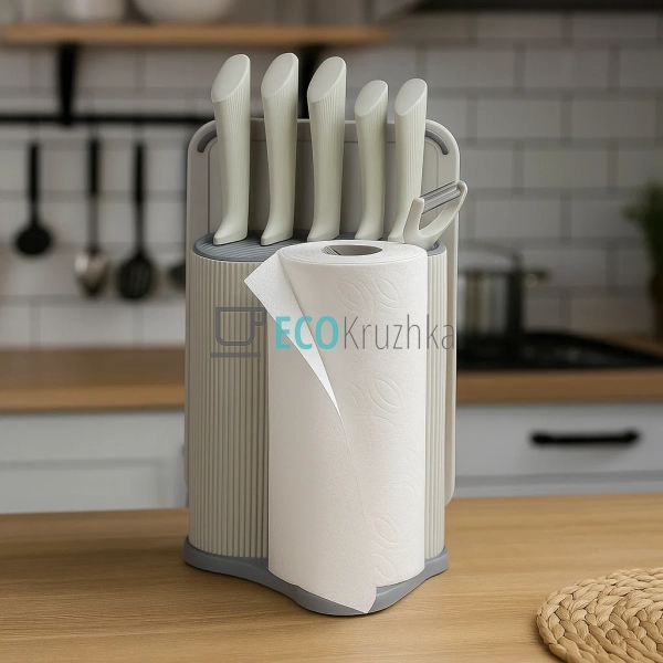 Набір кухонних ножів Maestro з підставкою MR-1413-GREY Набір кухонних ножів Maestro з підставкою MR-1413-GREY