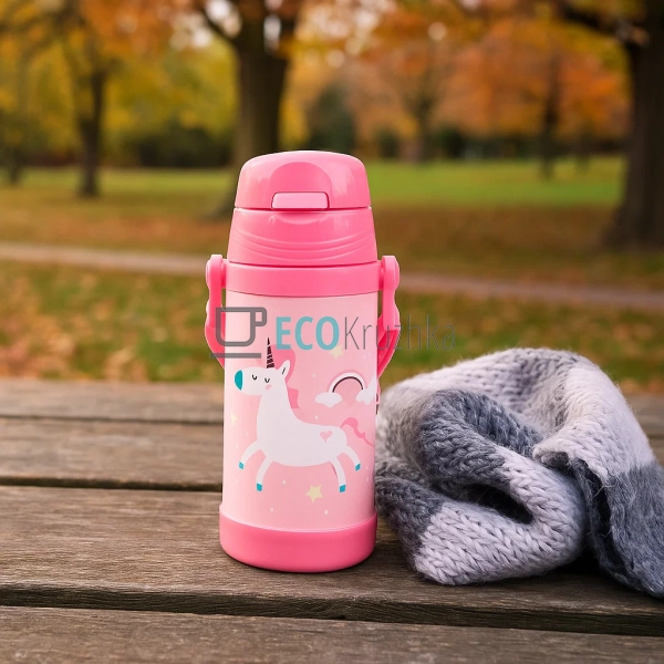 Термокружка Maestro Єдиноріг 350 мл рожевий MR‑1640‑35-C Термокружка Maestro Єдиноріг 350 мл рожевий MR‑1640‑35-C