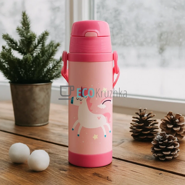 Термокружка Maestro Єдиноріг 500 мл рожевий MR-1640-50-C Термокружка Maestro Єдиноріг 500 мл рожевий MR-1640-50-C