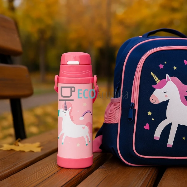 Термокружка Maestro Єдиноріг 500 мл рожевий MR-1640-50-C Термокружка Maestro Єдиноріг 500 мл рожевий MR-1640-50-C