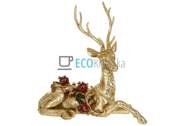 Золота декоративна фігура олень з гранатами 60×29×57 см  ...