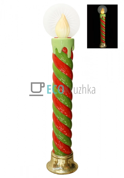 Декоративна LED свічка кручена 120 см на батарейках (838 ...