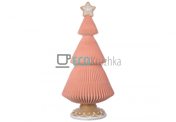 Декоративна пряниково-зефірна ялинка з флоком 20 х 20 х  ...