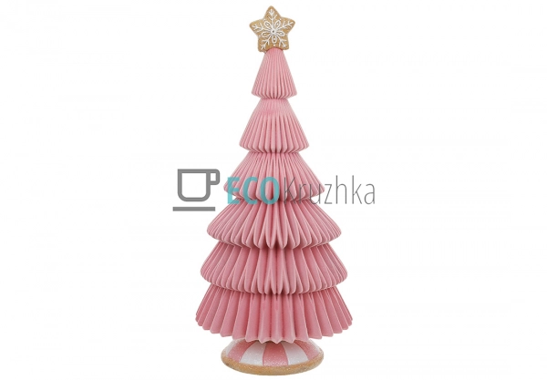 Декоративна пряниково-зефірна ялинка з флоком 21.5 х 21. ...