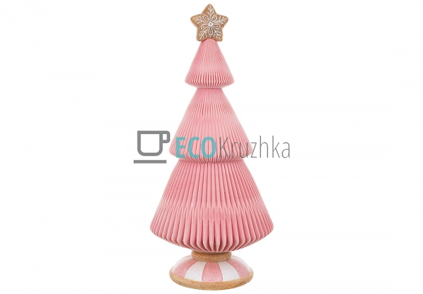 Декоративна пряниково-зефірна ялинка з флоком 20 х 20 х  ...