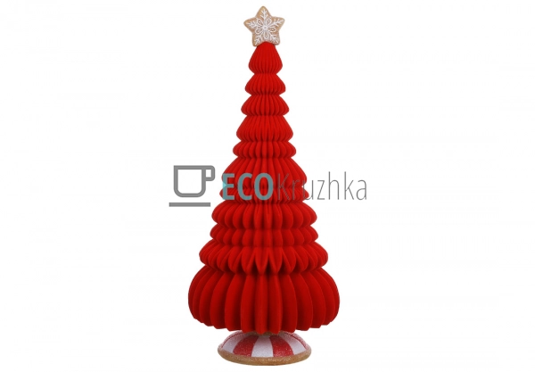 Декоративна пряниково-зефірна ялинка з флоком 23 х 23 х  ...