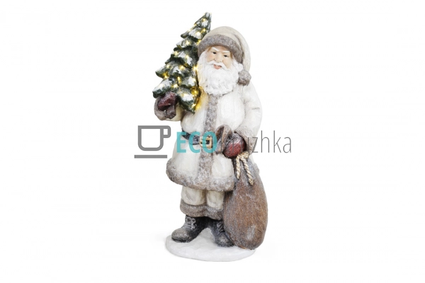 Новорічна LED фігура Санта з ялинкою 80 см (820-134)