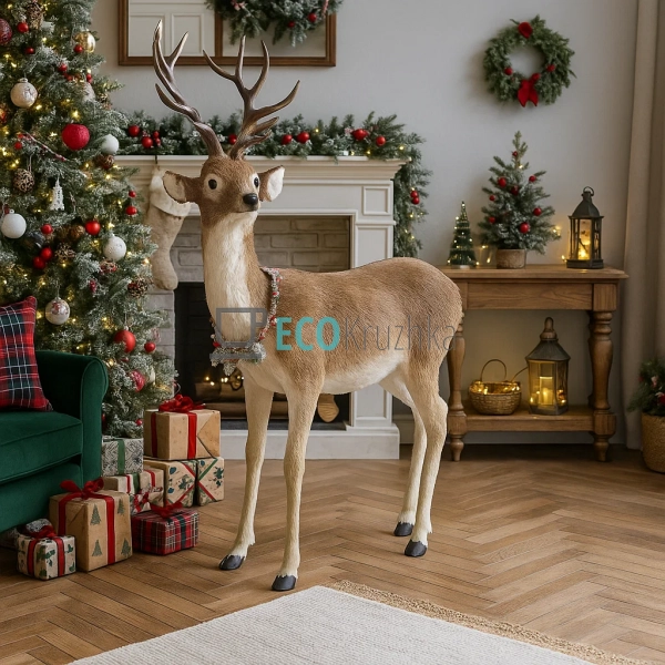 Декоративна фігура Олень 120 см коричневий (815-109)