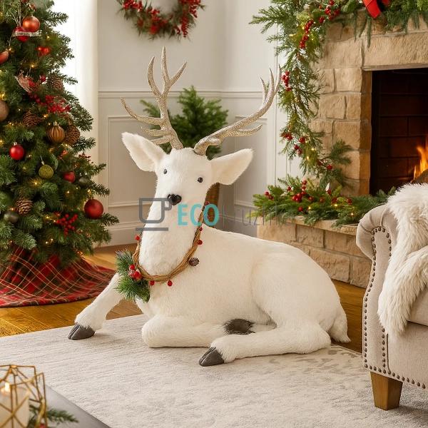 Декоративна фігура Олень 72 см білий (815-103)