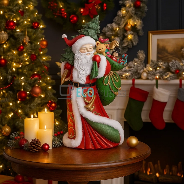 Фігурка Санта Клауса з мішком подарунків 52.5 см (838-34 ...
