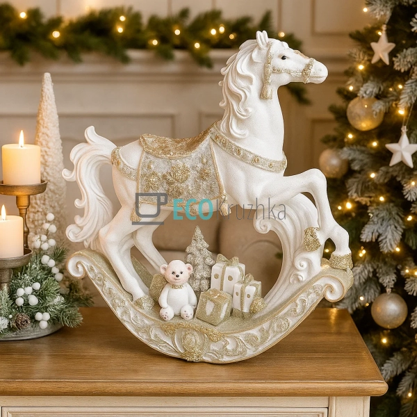 Фігура Конячка‑гойдалка з LED‑підсвіткою 40 см (838-179)