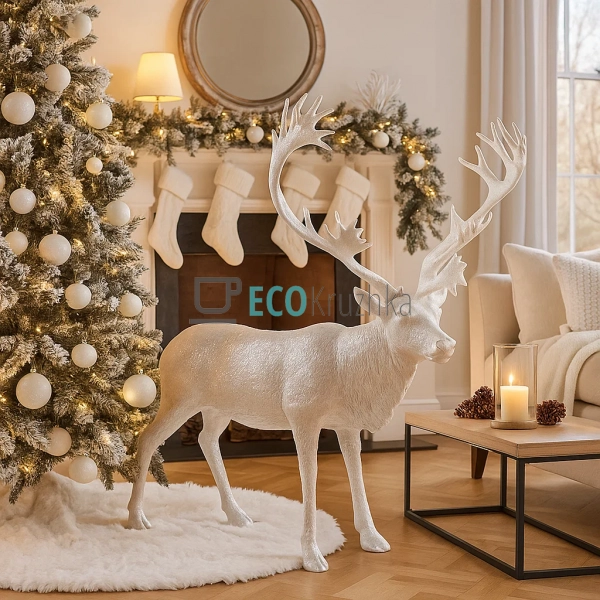 Декоративна фігура Лось 102 см білий (430-001)