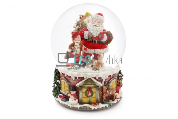 Водяна куля 20 см з музикою "У лісі народилася ялинка" ( ... Водяна куля 20 см з музикою "У лісі народилася ялинка" ( ...