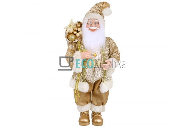 Новорічна фігура Санта 70 см з мішком подарунків шампань ... Новорічна фігура Санта 70 см з мішком подарунків шампань ...