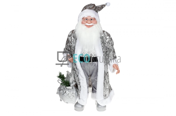 Новорічна фігура Санта 60 см срібний (NY14-540) Новорічна фігура Санта 60 см срібний (NY14-540)