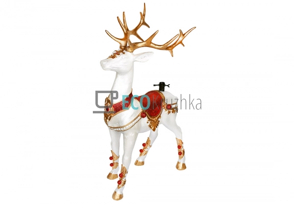 Підставка під ялинку Олень 70×40×125 см білий (837-309) Підставка під ялинку Олень 70×40×125 см білий (837-309)