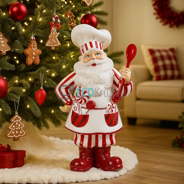 Декоративна фігура Санта-Кухар 47 см (838-514) Декоративна фігура Санта-Кухар 47 см (838-514)