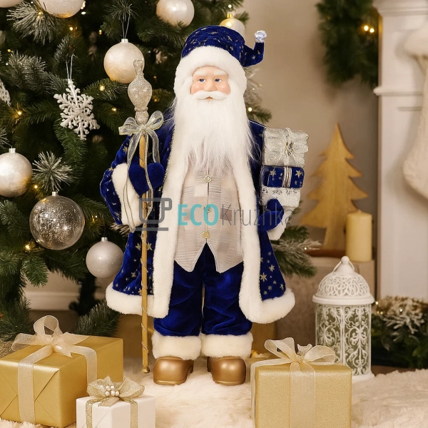 Новорічна фігура Санта 60 см синій (845-233) Новорічна фігура Санта 60 см синій (845-233)