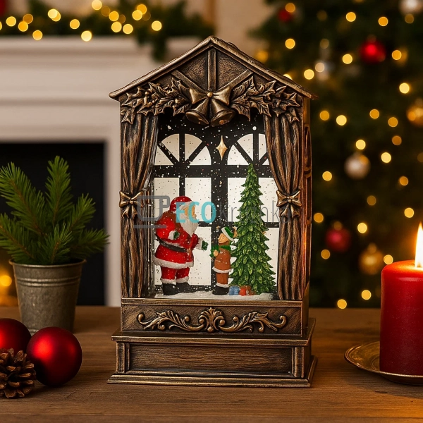 Декоративний ліхтар «Санта прийшов» 25.5 см (919-007) Декоративний ліхтар «Санта прийшов» 25.5 см (919-007)