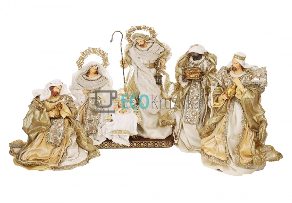 Різдвяний вертеп з 6 фігур, підлогова композиція 41 см ( ... Різдвяний вертеп з 6 фігур, підлогова композиція 41 см ( ...