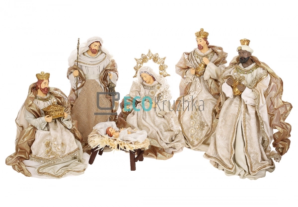 Різдвяний вертеп з 6 фігур, підлогова композиція 40 см ( ... Різдвяний вертеп з 6 фігур, підлогова композиція 40 см ( ...