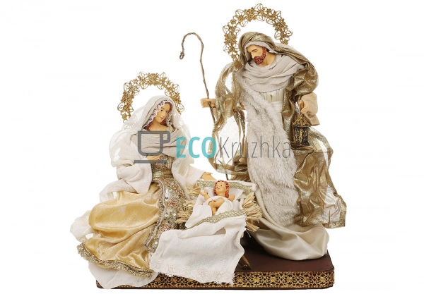 Різдвяний вертеп з 3 фігур на підставці 43 х 28 х 45 см ... Різдвяний вертеп з 3 фігур на підставці 43 х 28 х 45 см ...