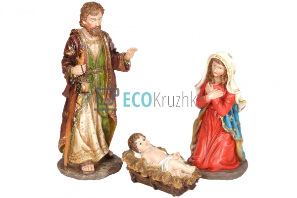 Різдвяний вертеп з 3 фігур 64 см (803-137) Різдвяний вертеп з 3 фігур 64 см (803-137)