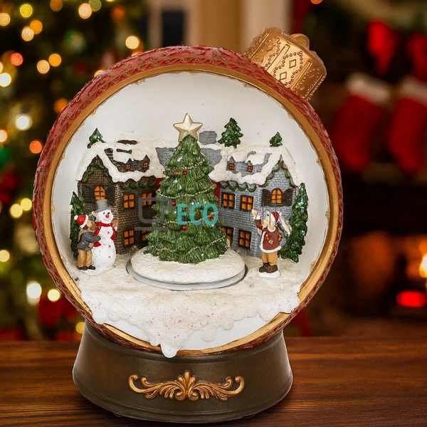 Новорічна музична куля з LED-підсвіткою та рухомою ялинк ... Новорічна музична куля з LED-підсвіткою та рухомою ялинк ...