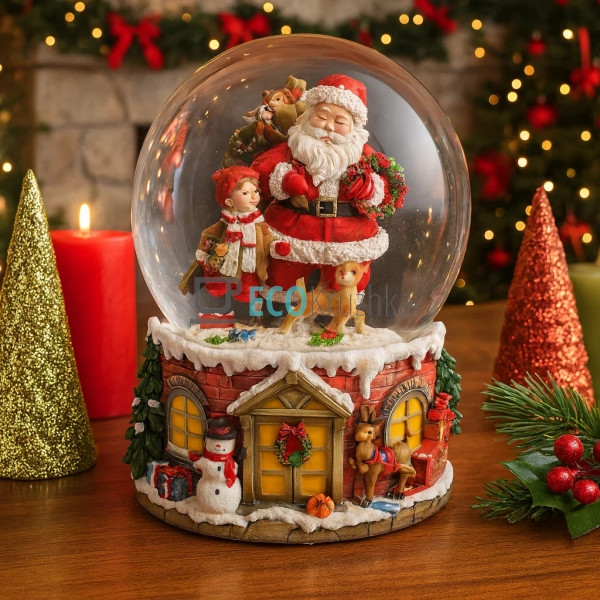 Водяна куля 20 см з музикою "У лісі народилася ялинка" ( ... Водяна куля 20 см з музикою "У лісі народилася ялинка" ( ...